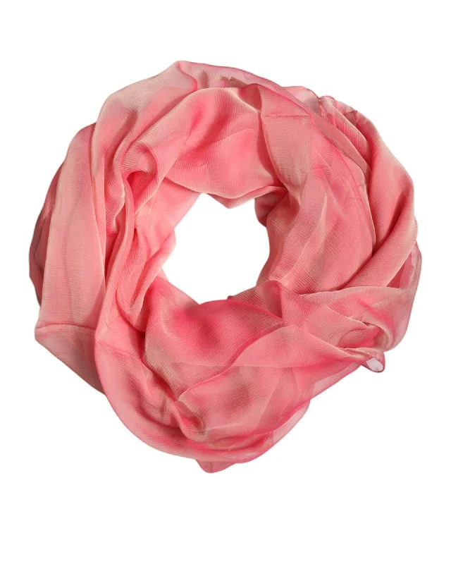 Dolce & Gabbana Silk Scarf Lightweight Sheer Women Pink Scarves
