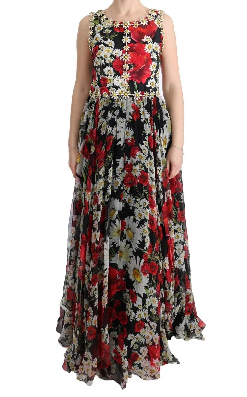 Dolce & Gabbana  Floral Print Silk Dress