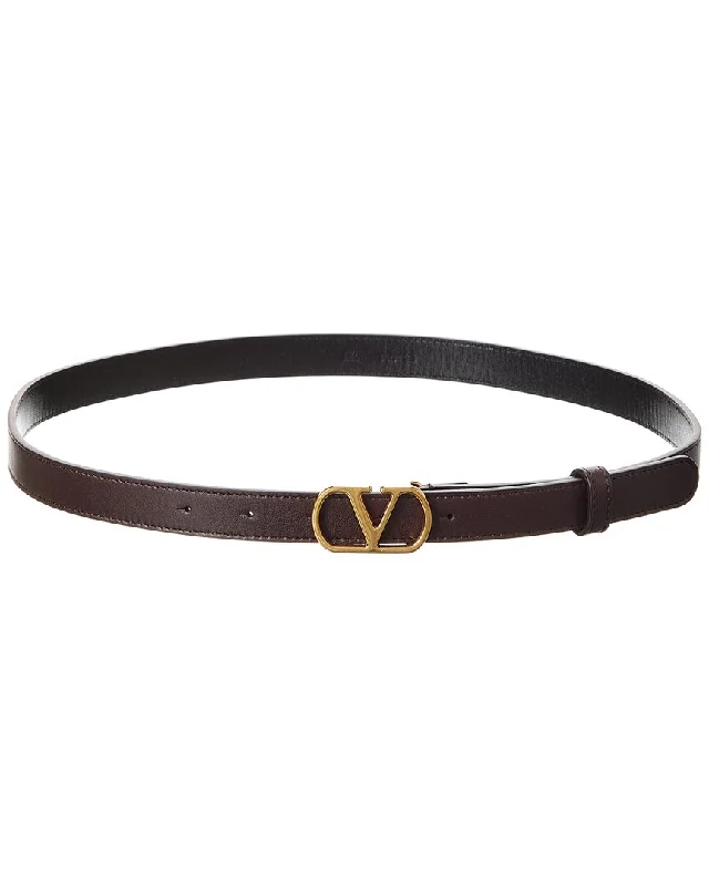 Valentino Vlogo Signature Reversible Leather Belt