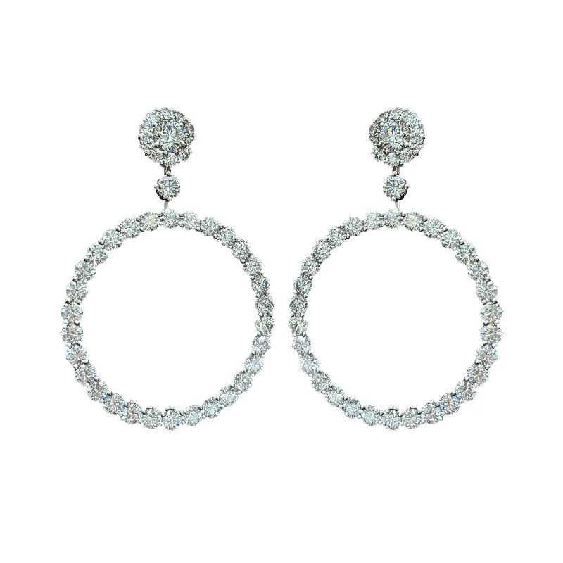 Chopard Diamond Circle Drop Earrings