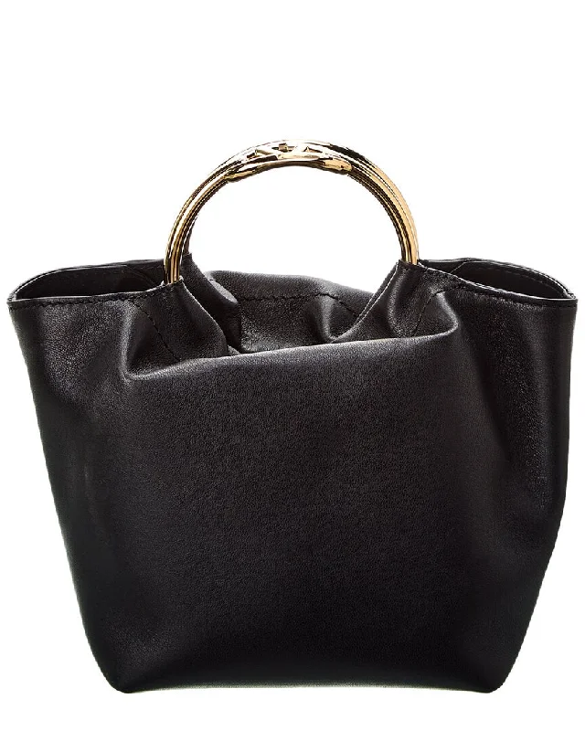 Valentino Vlogo Leather Bucket Bag