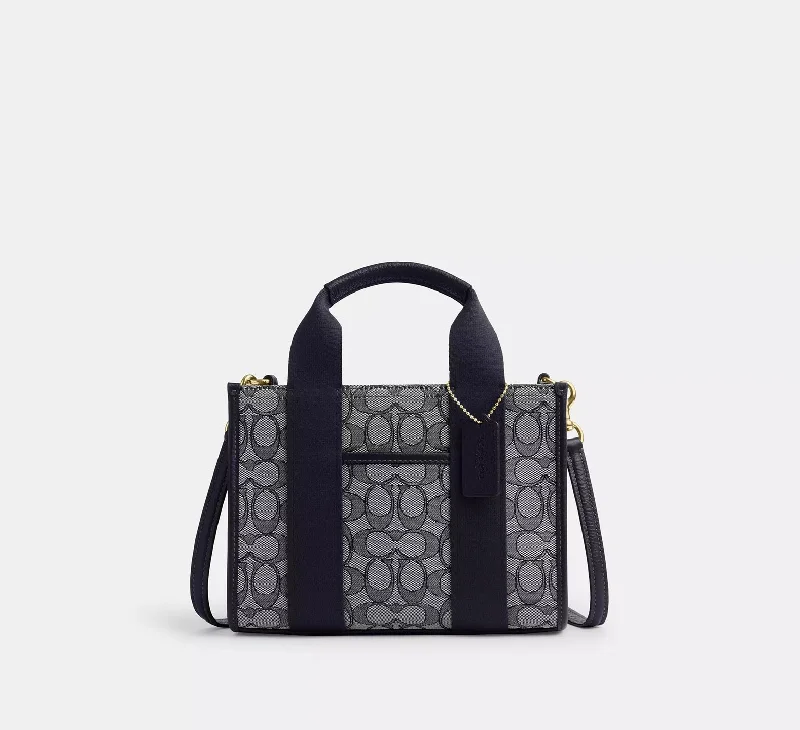 Coach Smith Tote Bag 24 In Signature Jacquard Midnight Navy 