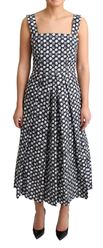 Dolce & Gabbana Geometric Cotton A-Line Dress