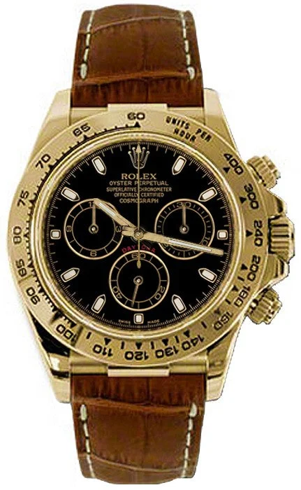 Rolex Cosmograph Daytona Leather Strap Men's Watch 116518