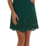 Dolce & Gabbana Floral Cutout Silk Wool Dress