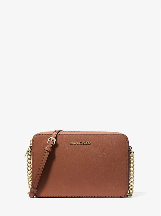 Michael Kors Jet Set Large Logo Crossbody Bag Luggage 