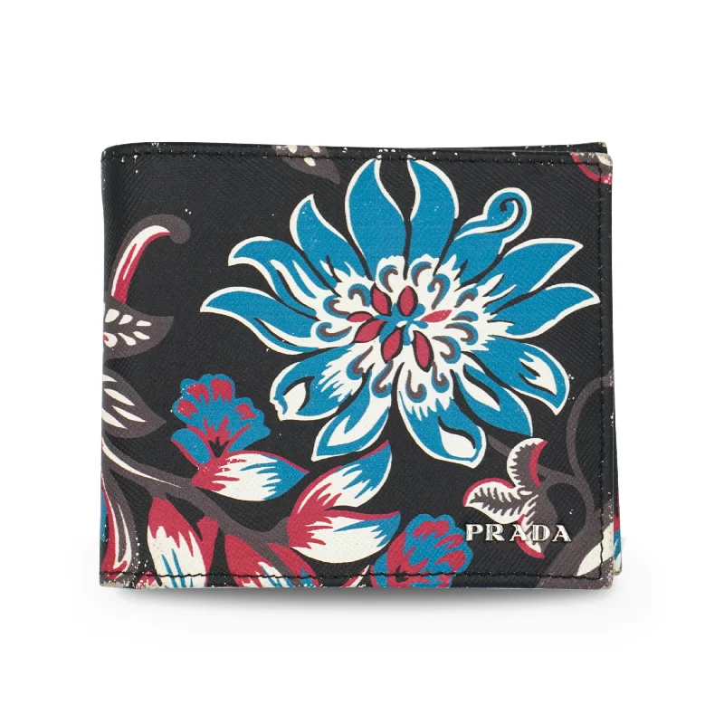 Prada Floral Bi-Fold Wallet
