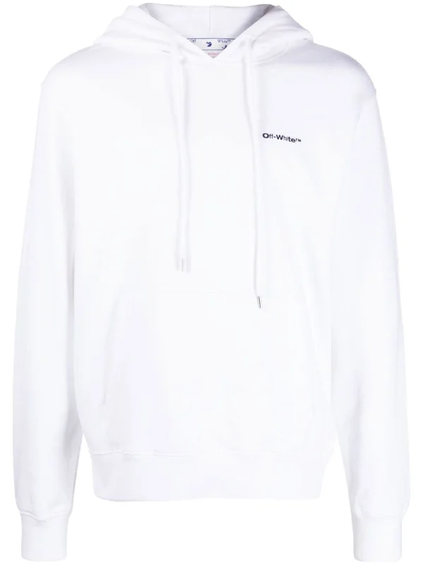 Off-White Scribble Logo Printed White Hoodie
