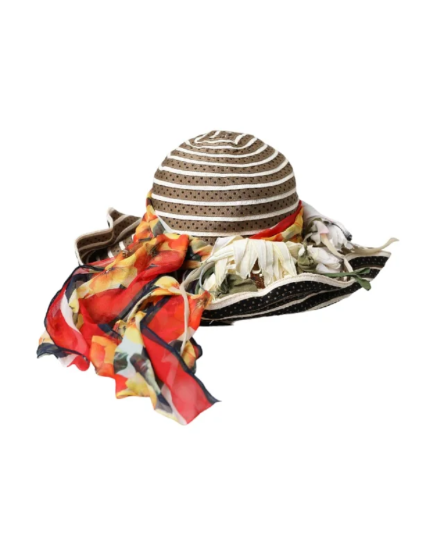 Dolce & Gabbana  Women's Straw Hat with Flower Accent