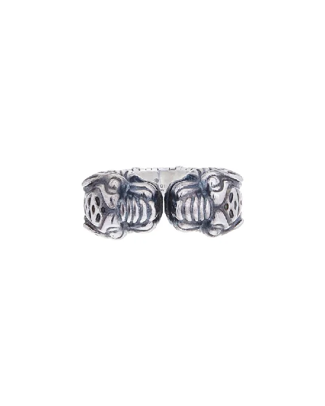 Gucci Vintage Feline Silver Ring