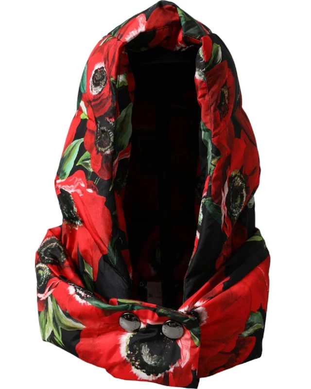 Dolce & Gabbana  Floral Print Hooded Neck Scarf