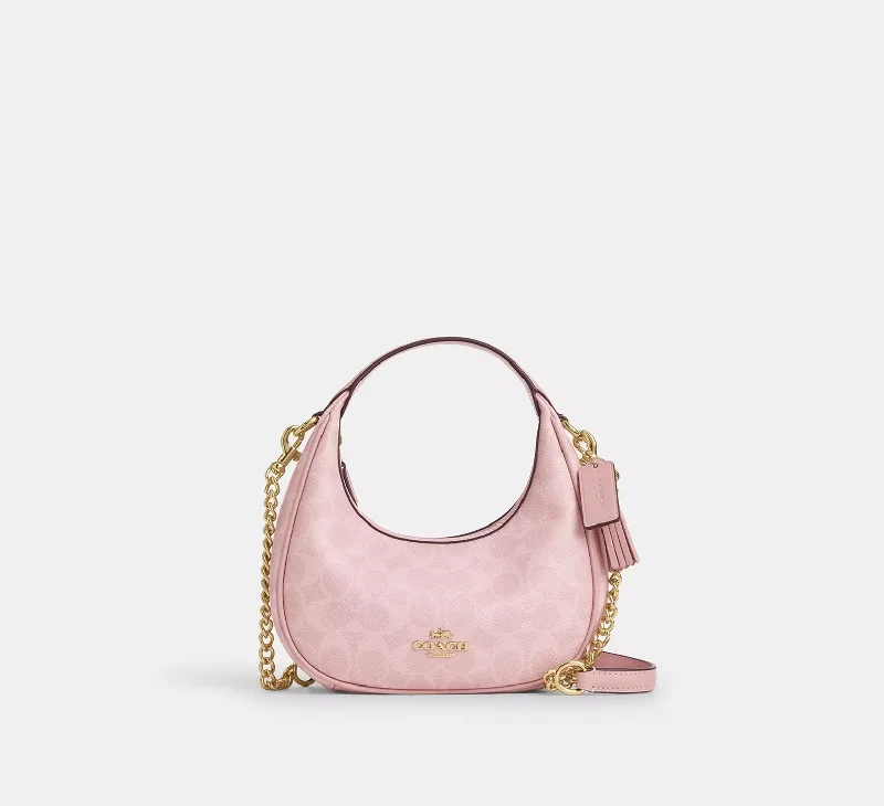 Coach Carmen Mini Crossbody Bag In Signature Canvas Powder Pink 