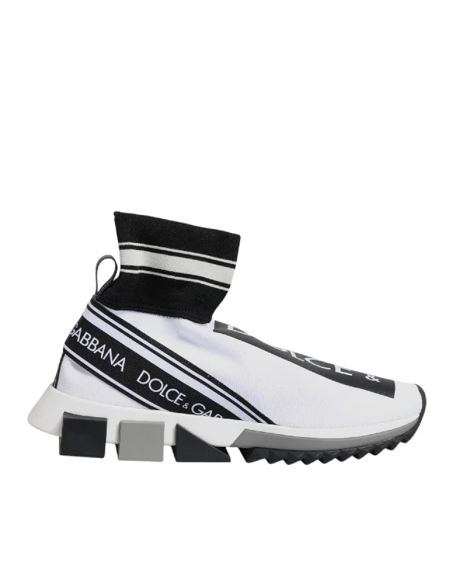 Dolce & Gabbana Portofino SlipOn Sneakers Chunky Sole Women Blackwhite