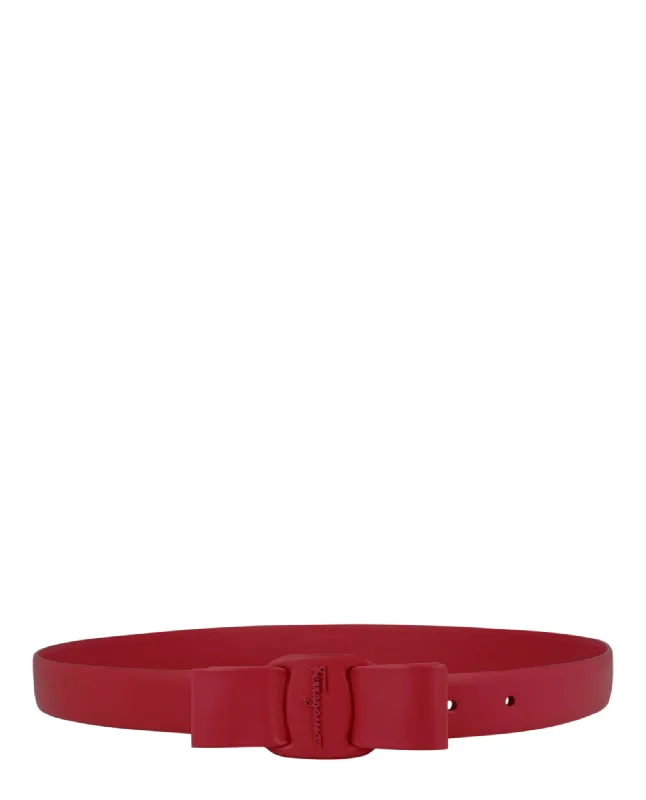 Ferragamo Womens Vara Bow Skinny Belt