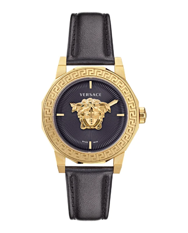 Versace Womens Medusa Deco Gold 38mm Strap Fashion Watch