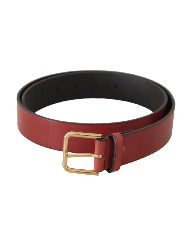 Dolce & Gabbana  Men's Red Leather Belt