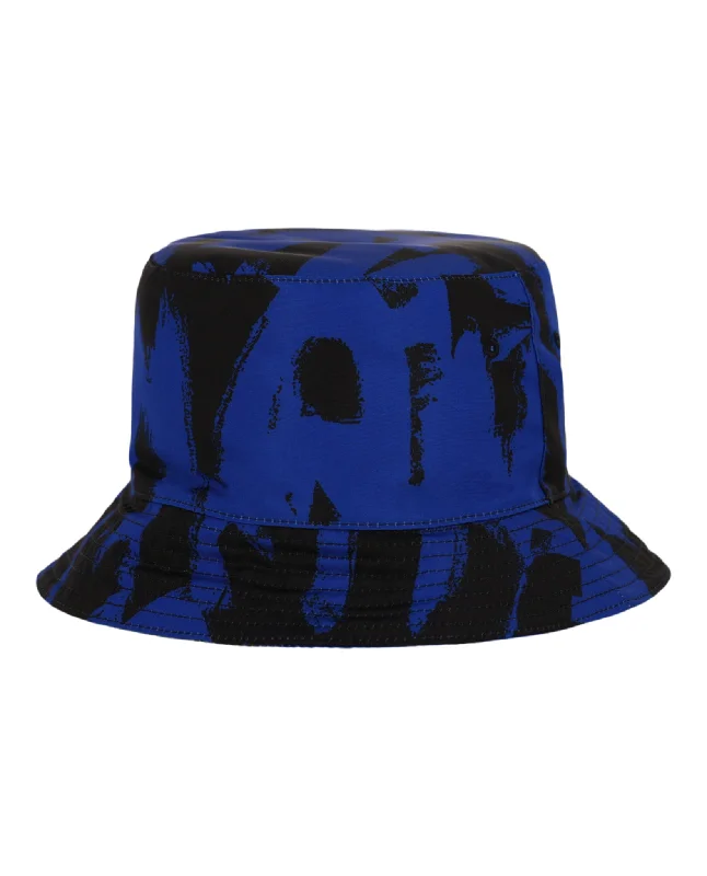 Alexander McQueen Womens Graffiti Logo Print Bucket Hat