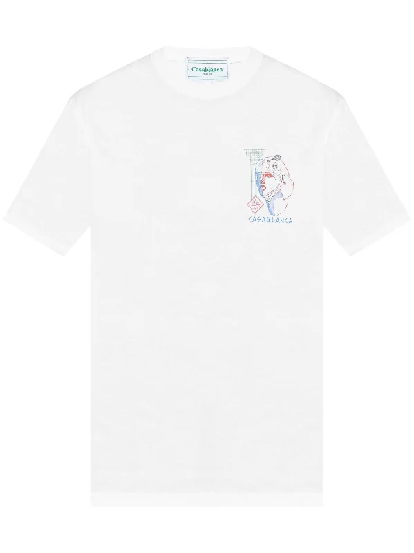 Casablanca Play In Progress Printed T-Shirt in White
