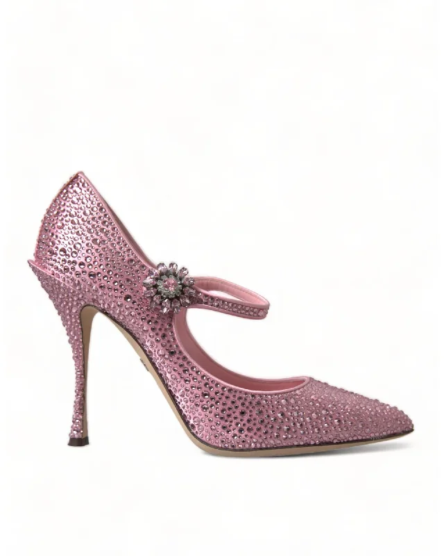 Dolce & Gabbana  Crystal-embellished Satin Pumps
