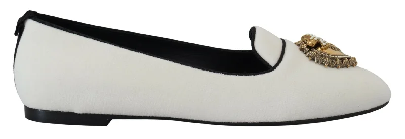 Dolce & Gabbana Velvet Slip Ons Loafers Flats Shoes