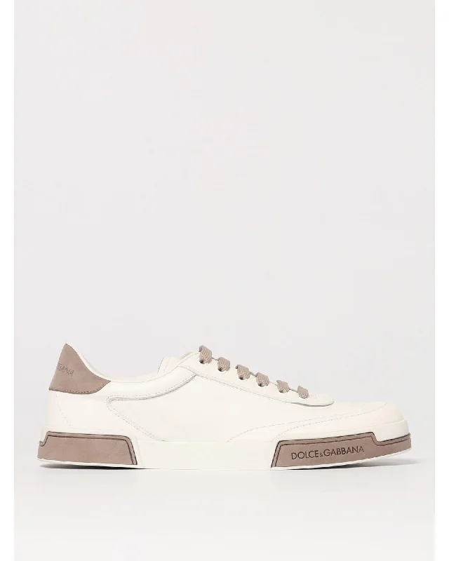 Dolce & Gabbana Low Top Leather Sneakers Men Grey