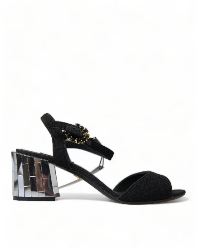 Dolce & Gabbana  Mirror Block Heel Sandals