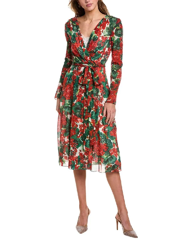Dolce & Gabbana Silk-Blend Wrap Dress