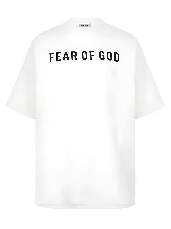 Fear of God Logo Printed Oversized T-Shirt in White