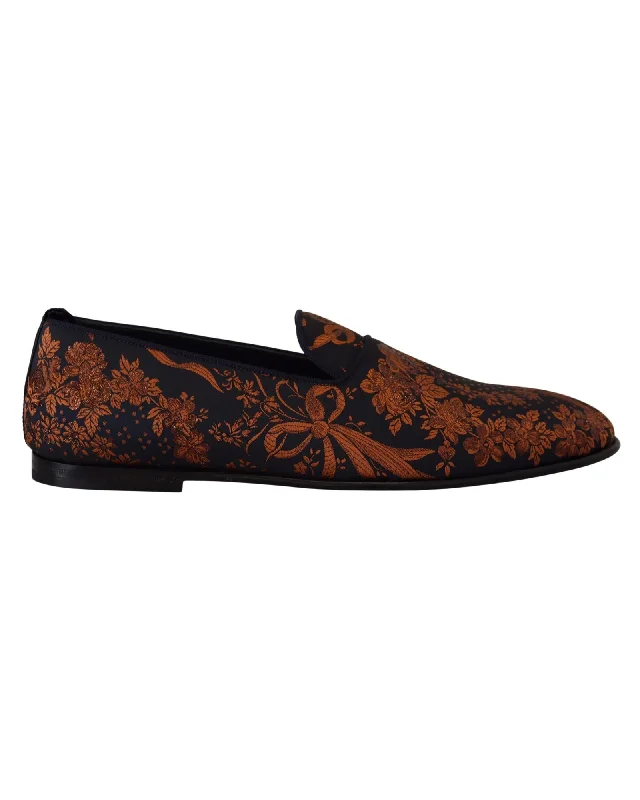 Dolce & Gabbana Gorgeous  Rust Floral Loafers