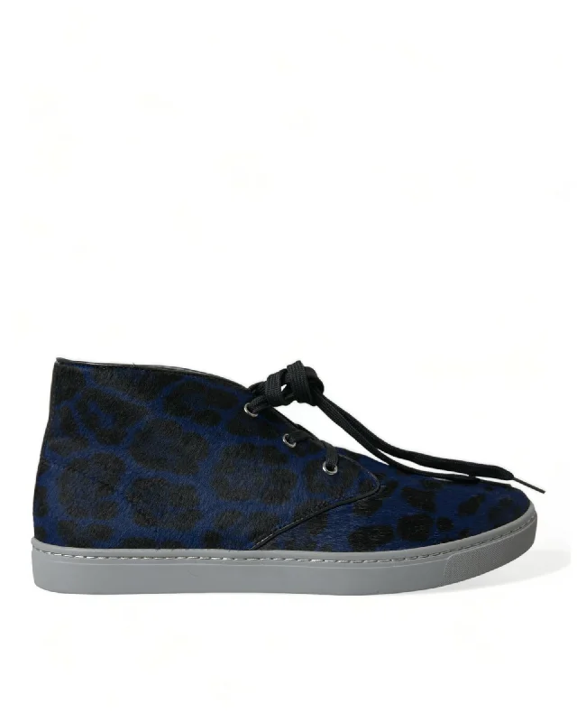 Dolce & Gabbana Leopard Mid-Top Sneakers