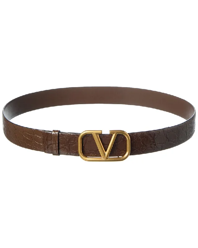 Valentino Vlogo 40Mm Signature Reversible Leather Belt