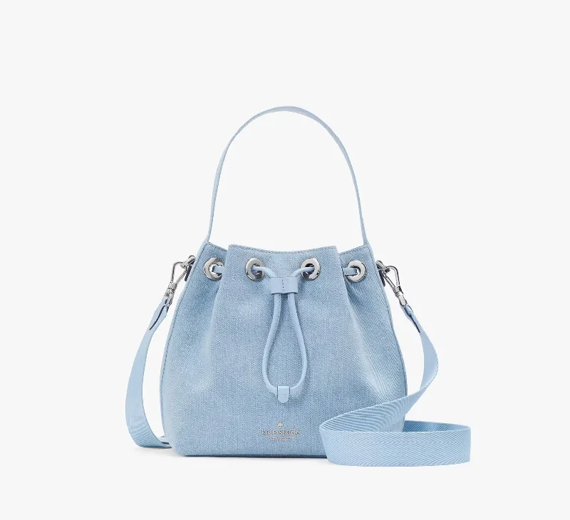 Kate Spade Kip Denim Bucket Bag Blue Multicolor