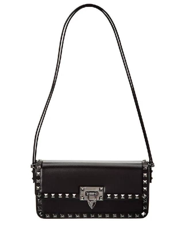 Valentino Rockstud23 East-West Leather Hobo Bag