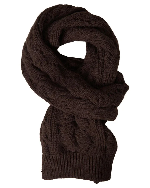 Dolce & Gabbana  Cable Knit Scarf - Brown