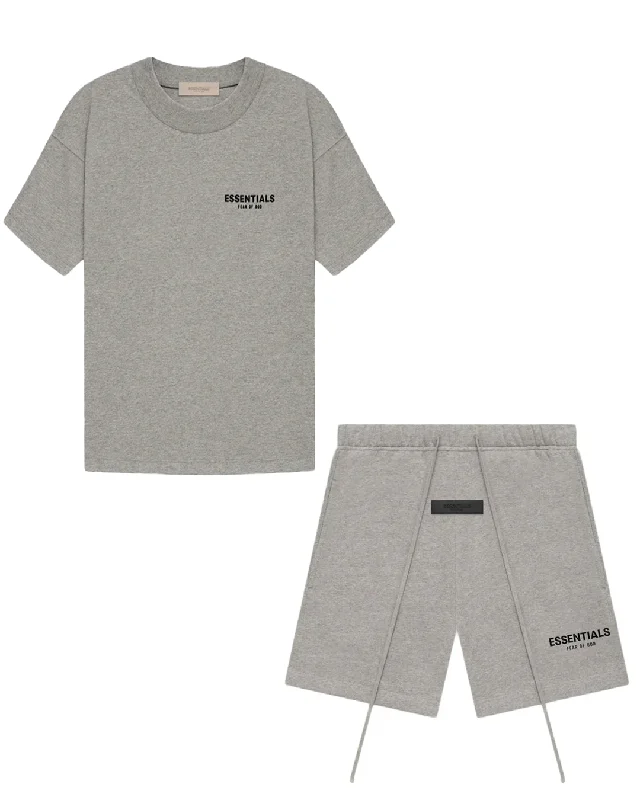Fear Of God Essentials T-Shirt & Shorts Set (SS22) in Dark Oatmeal