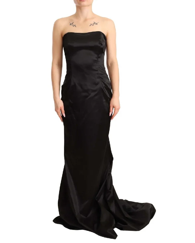 Dolce & Gabbana Silk Stretch Sheath Mermaid Gown Dress