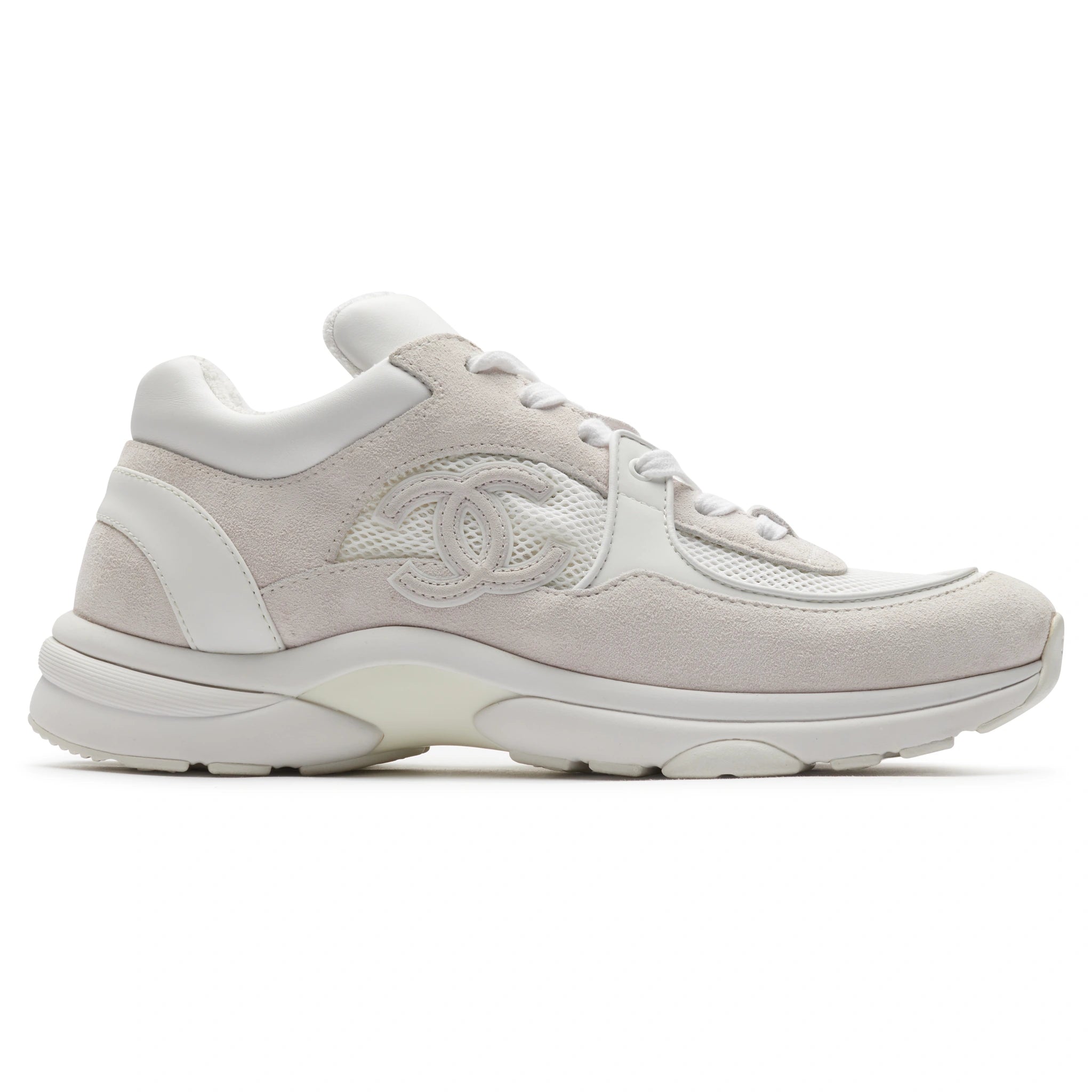 Chanel CC Logo Light Pink Mesh Sneaker