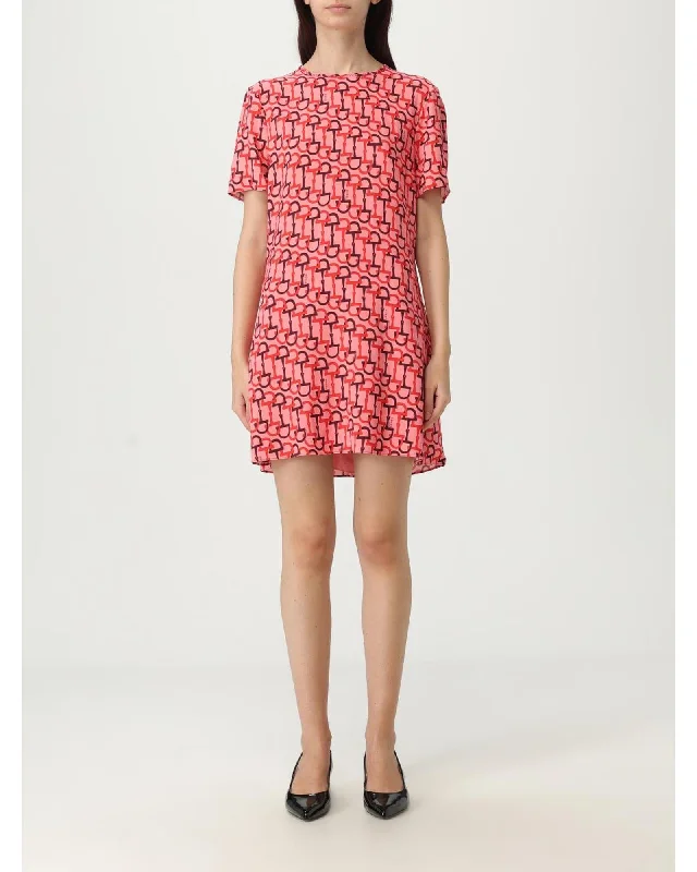 Gucci Printed Casual Dress Women Pink Dresses