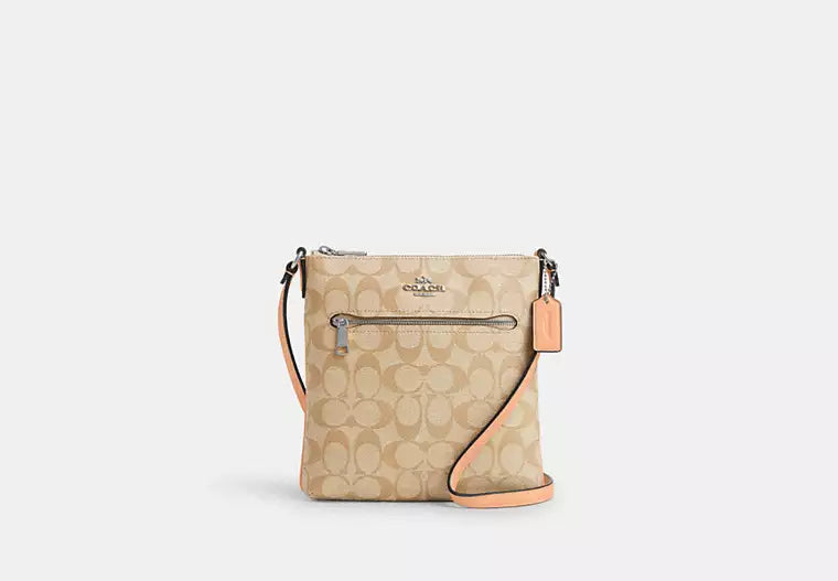 Coach Mini Rowan File Bag In Signature Canvas Faded Blush 