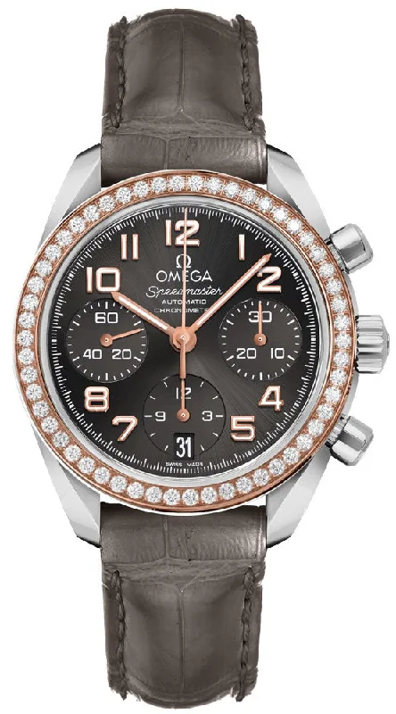 Omega Speedmaster Chronograph Diamond Women's Watch 324.28.38.40.06.001