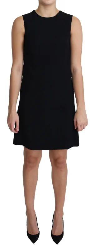 Dolce & Gabbana  Black Sleeveless Sheath Dress