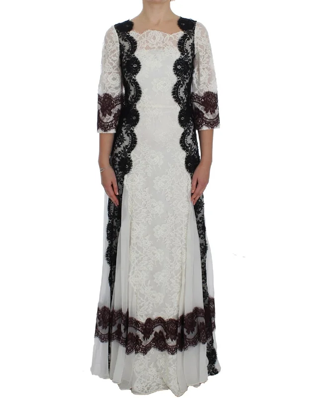 Dolce & Gabbana  Lace Maxi Dress White