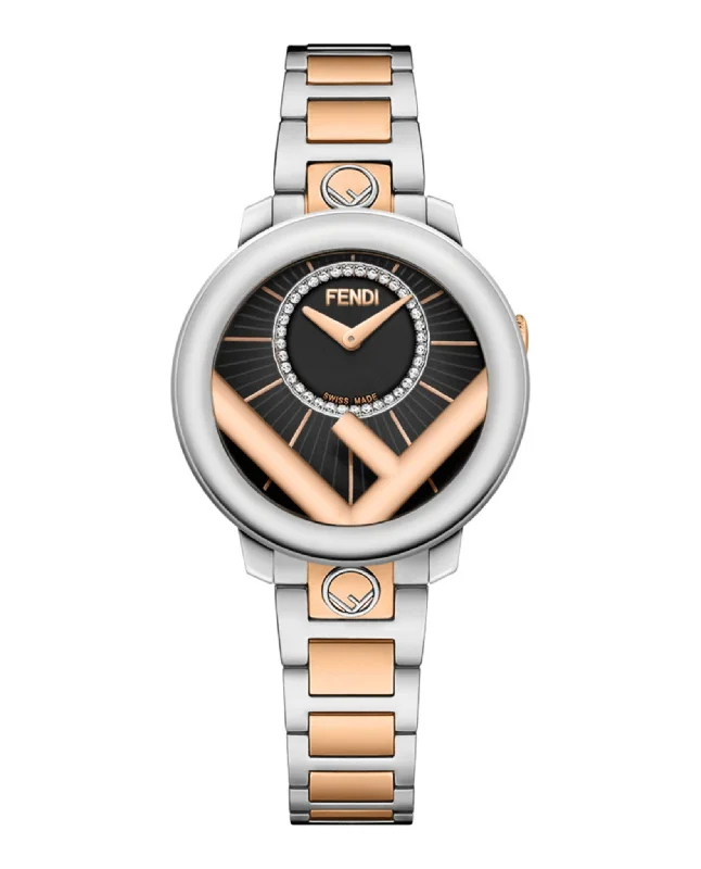 Fendi Womens  Two Tone 28mm Bracelet Fashion Watch