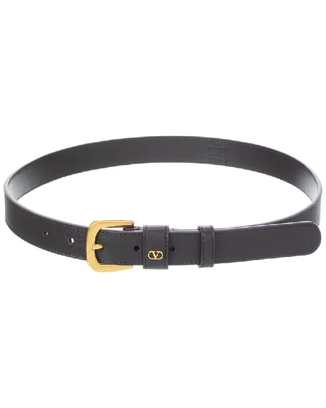 Valentino Vlogo Signature Mini Leather Belt