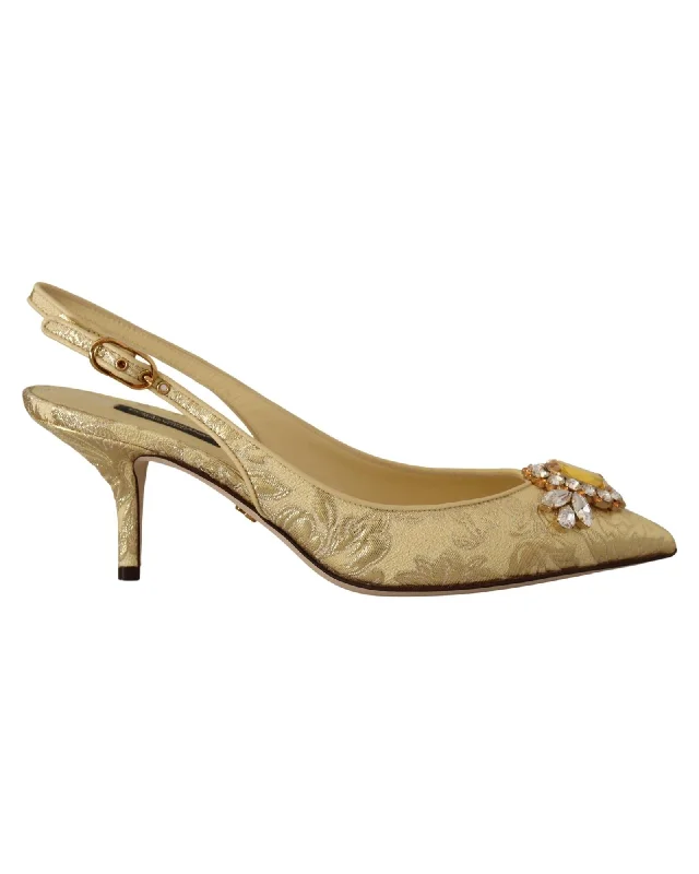 Dolce & Gabbana  Floral Brocade Slingback Pumps