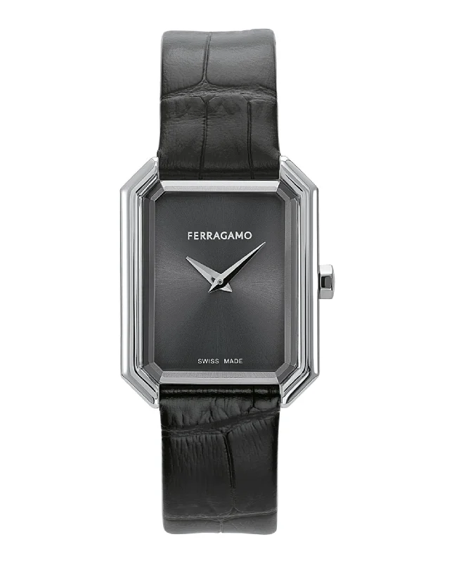 Ferragamo Womens  Stainless Steel 34mm Strap Fashion Watch