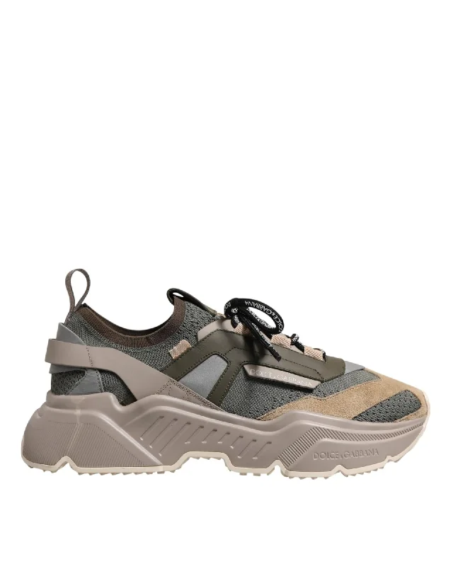 Dolce & Gabbana MultiPanel Mixed Media Sneaker Men Multicolor
