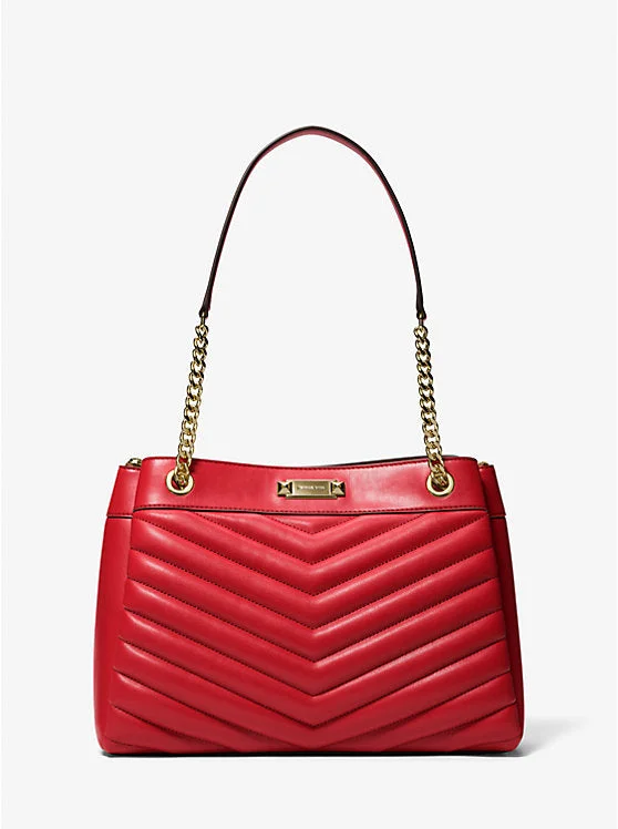Michael Kors Whitney Medium Quilted Tote Bag Red 