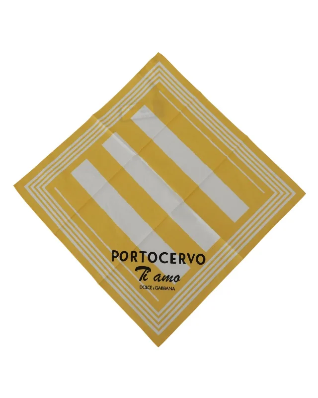 Dolce & Gabbana  Porto Cervo Ti amo Silk Scarf - Yellow