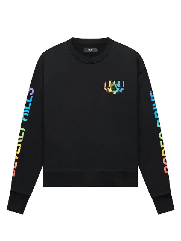 Amiri Exclusive Beverly Hills Printed Sweatshirt in Black